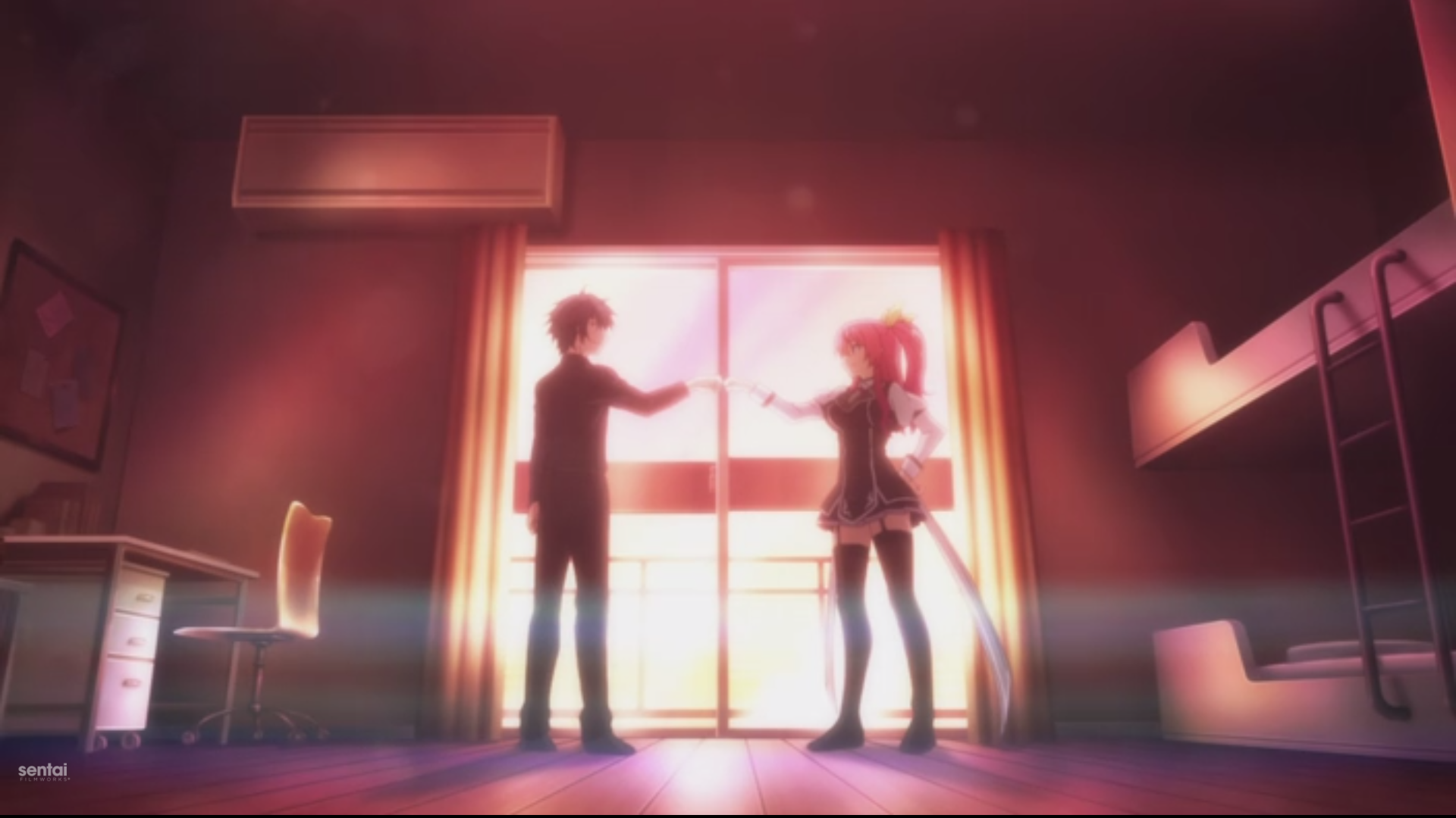 Rakudai Kishi no Cavalry / Episode 1 / Ikki and Stella finally becoming friends after the duel between them