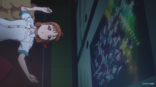 Love Live! Sunshine!! / Episode 8 / Chika literally looking up to μ’s